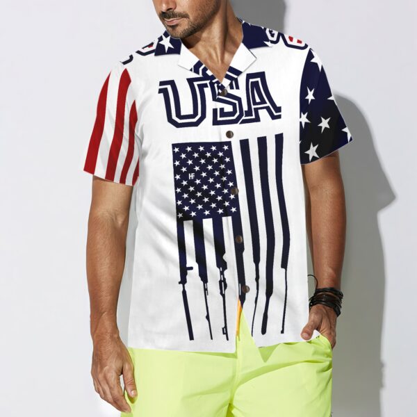 Independence Day American Flag Gun Custom Hawaiian Shirt 3