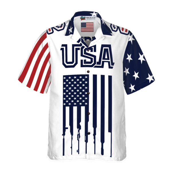 Independence Day American Flag Gun Custom Hawaiian Shirt 4