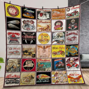 Indian Motorcycle Quilt Gift For Fans Christmas Black Friday
