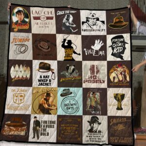 Indiana Jones Quilt Gift For Fans Christmas Black Friday Black Friday