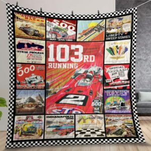 Indianapolis 500 Quilt Gift For Christmas Birthday Thanksgiving