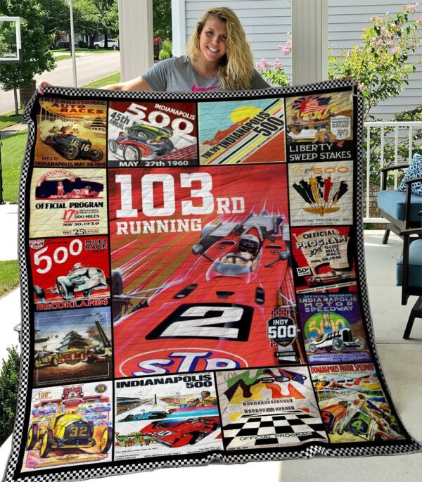 Indianapolis 500 Quilt Gift For Family On Christmas Black Friday Cyber Monday