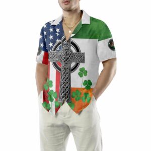 Irish American Hawaiian Shirt St Patricks Day Shirt Cool St Patricks Day Gift 4
