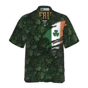 Irish By The Grace Of God Shamrock Hawaiian Shirt 3