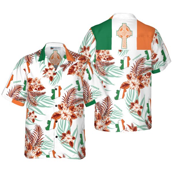 Irish Celtic Cross Ireland Proud Hawaiian Shirt 1