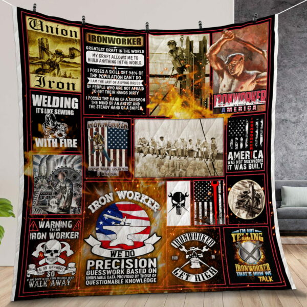 Ironworkers Quilt Gift For Family On Christmas Black Friday