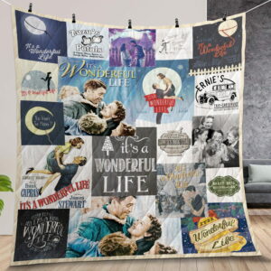 Its A Wonderful Life Poster Quilt Gift For Christmas Birthday Halloween
