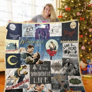 Its A Wonderful Life Poster Quilt Gift For Family On Christmas Black Friday Cyber Monday