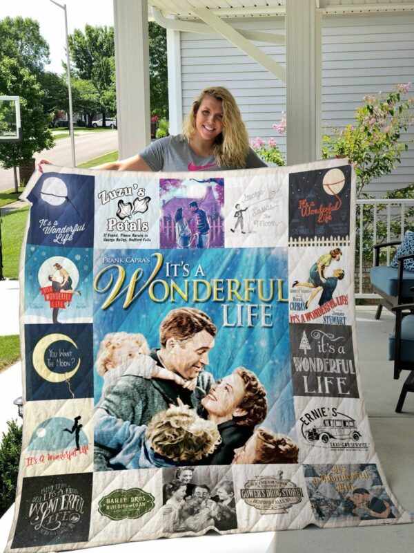 Its A Wonderful Life Poster Quilt Gift For Fans Christmas Black Friday Black Friday