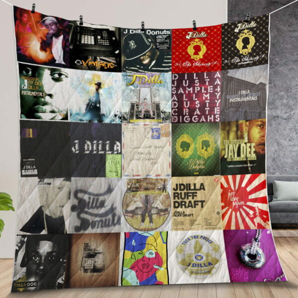 J Dilla Album Covers Quilt Gift For Family On Christmas Black Friday