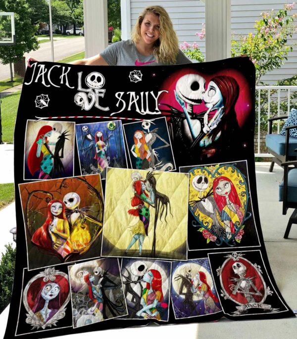 Jack And Sally Quilt Gift Ideas For Fans on Christmas