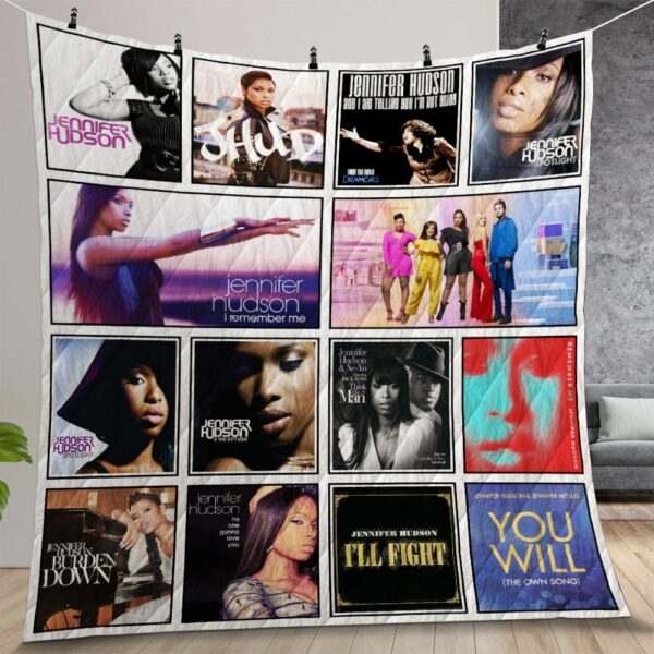 Jennifer Hudson Album Covers Quilt Gift For Christmas Birthday Thanksgiving