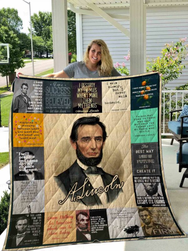 Lincoln Quotes Quilt Gift For Christmas Black Friday Thanksgiving