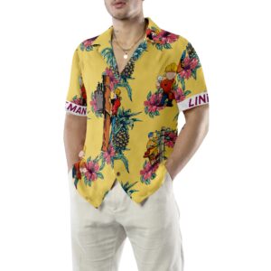 Lineman Pineapple Seamless Pattern Hawaiian Shirt 5