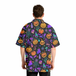 Magical Pumpkins Halloween Seamless Pattern Hawaiian Shirt 4