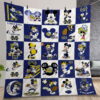 Michigan Wolverines Disney Quilt Gift For Christmas Birthday Thanksgiving