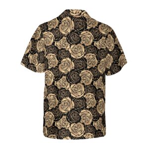 Midnight Rose Gold Hawaiian Shirt 3