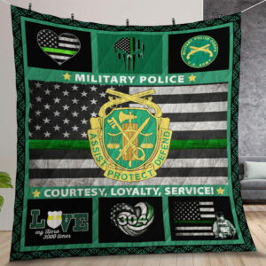 Military Police Courtesy Loyalty Service Quilt Gift For Christmas Birthday Halloween