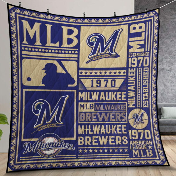 Milwaukee Brewers Quilt Gift For Christmas Birthday Thanksgiving Special Fan Gift