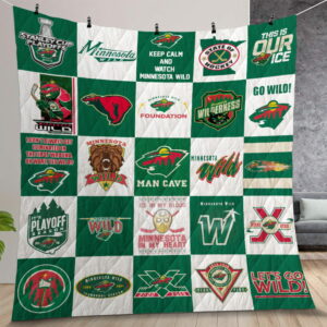 Minnesota Wild Quilt Gift For Christmas Birthday Thanksgiving 5