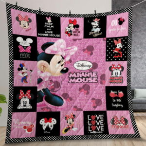 Minnie Mouse Quilt Gift For Christmas Birthday Thanksgiving