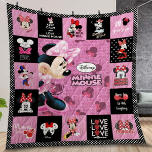 Minnie Mouse Quilt Gift For Christmas Black Friday Thanksgiving