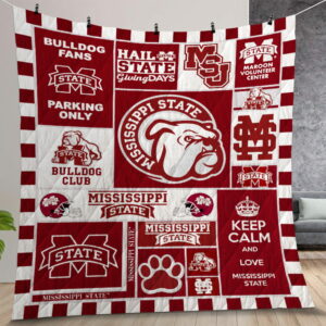 Mississippi State Bulldogs Quilt Gift For Christmas Birthday Thanksgiving