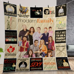 Modern Family Quilt Gift For Christmas Birthday Halloween