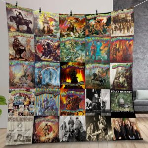 Molly Hatchet Album Covers Quilt Gift For Christmas Birthday Thanksgiving