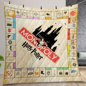 Monopoly Harry Potter Christmas Quilt Gift For Christmas Birthday Halloween