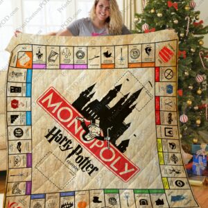 Monopoly Harry Potter Christmas Quilt Gift For Christmas Black Friday Thanksgiving