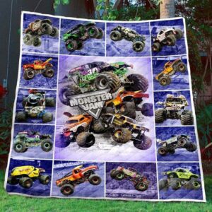 Monster Jam Quilt Gift For Christmas Black Friday Thanksgiving