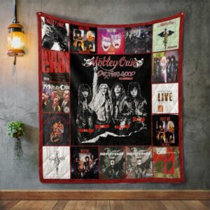 Motley Crue Style 3 Album Covers Quilt Gift For Fans Christmas Black Friday Black Friday