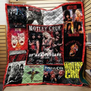 Motley Crue Tribute Quilt Gift For Family On Christmas Black Friday Cyber Monday