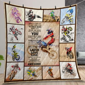 Motocross Poster Quilt Gift For Christmas Birthday Thanksgiving 02