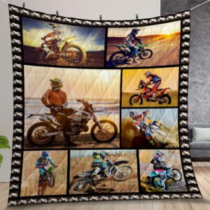 Motocross Quilt Gift For Christmas Birthday Thanksgiving