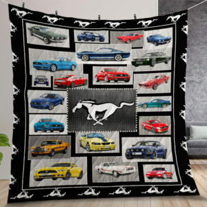 Mustang Collection Quilt Gift For Christmas Birthday Halloween