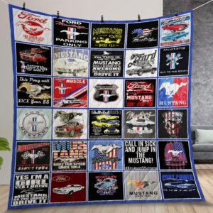 Mustang Quilt Gift For Christmas Birthday Thanksgiving