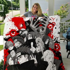 Naruto Shippuden Akatsuki Quilt Gift For Christmas Black Friday Thanksgiving