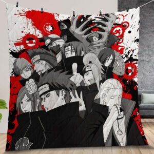 Naruto Shippuden Akatsuki Quilt Gift For Fans Christmas Black Friday