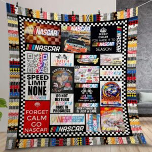 Nascar Quilt Gift For Christmas Birthday Thanksgiving Version 1