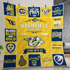 Nashville Predators Quilt Gift For Christmas Birthday Thanksgiving