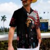 Native American Indian Tribal Chief with Headdress Hawaiian Shirt Seamless Colorful Ethnic Pattern Shirt 1