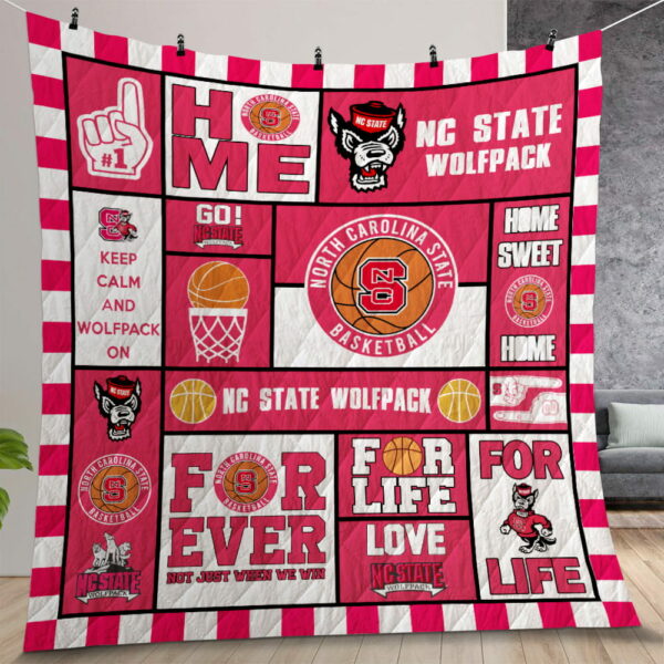 Nc State Wolfpack Quilt Gift For Christmas Birthday Thanksgiving Version 1