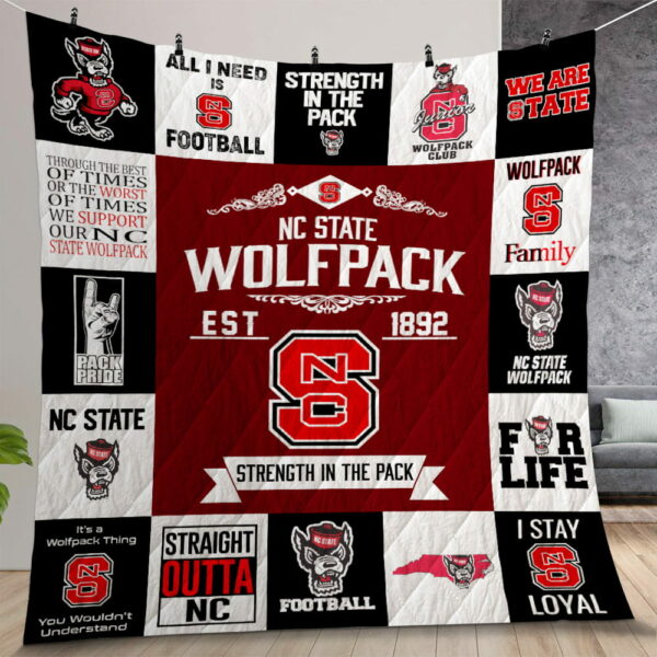 Nc State Wolfpack Quilt Gift For Christmas Birthday Thanksgiving Version 2