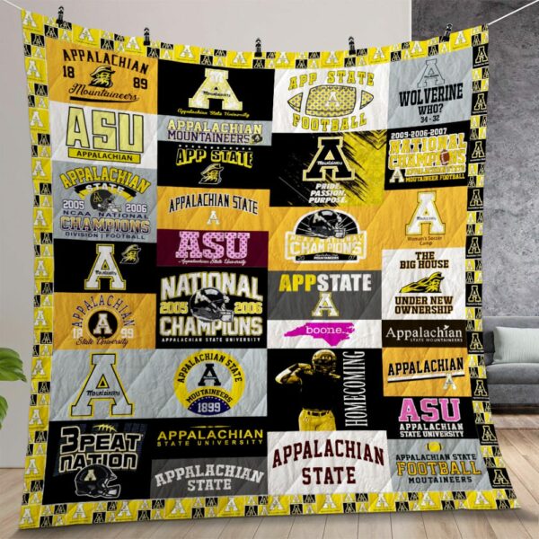 Ncaa Appalachian State Mountaineers Quilt Gift For Christmas Birthday Thanksgiving Version 1