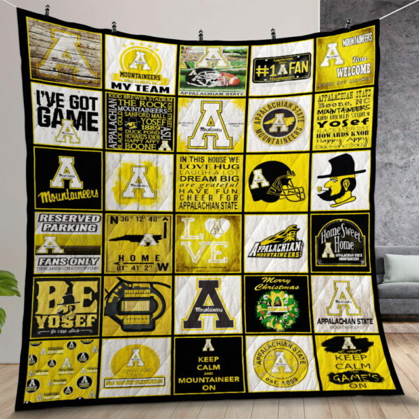 Ncaa Appalachian State Mountaineers Quilt Gift For Christmas Birthday Thanksgiving Version 2
