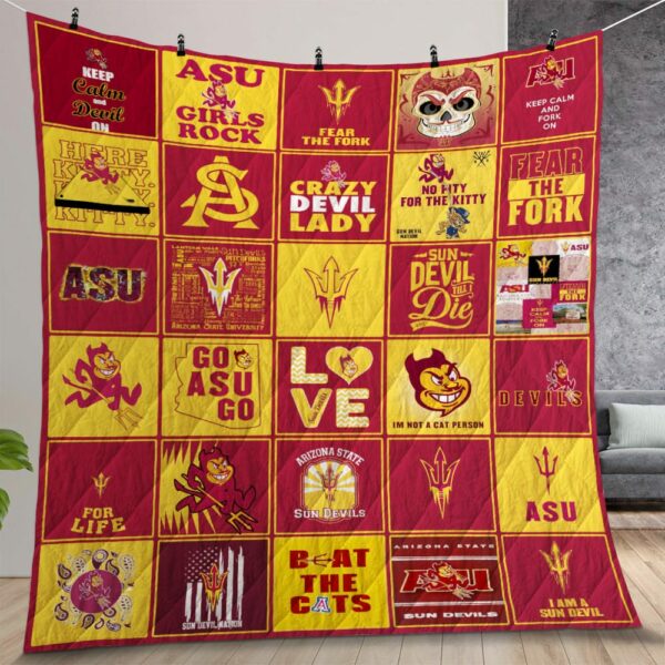 Ncaa Arizona State Sun Devils Quilt Gift For Christmas Birthday Thanksgiving Version 2