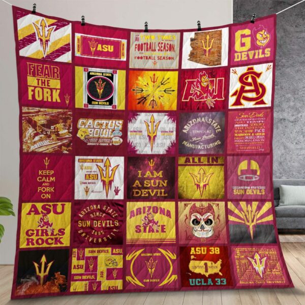 Ncaa Arizona State Sun Devils Quilt Gift For Christmas Birthday Thanksgiving Version 3