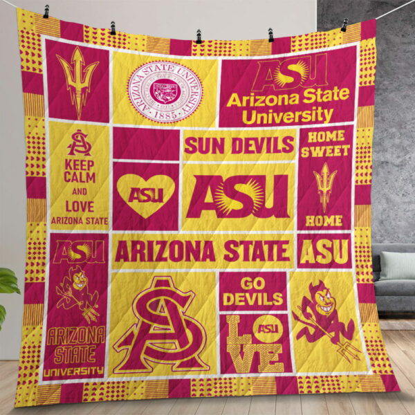 Ncaa Arizona State Sun Devils Quilt Gift For Christmas Birthday Thanksgiving Version 4